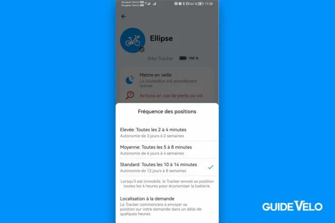 fréquence mise à jour traceur gps invoxia