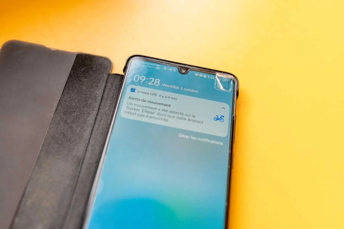 notification invoxia bike tracker