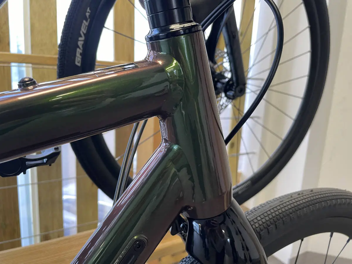 Les soudures du vélo gravel ALLROAD 450 de Nakamura