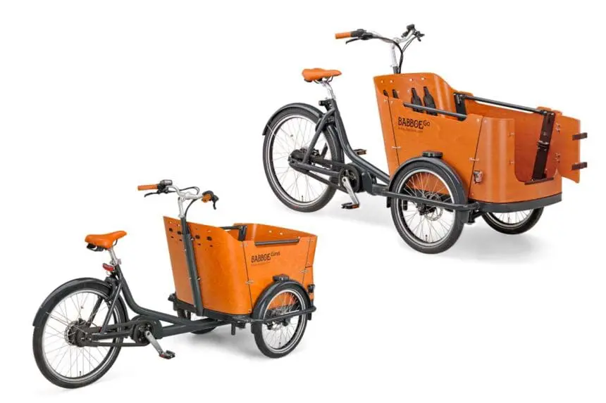 Triporteurs Babboe Curve M et Go M