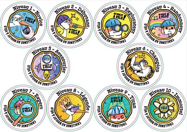 Badge kilométrique au boulot à vélo